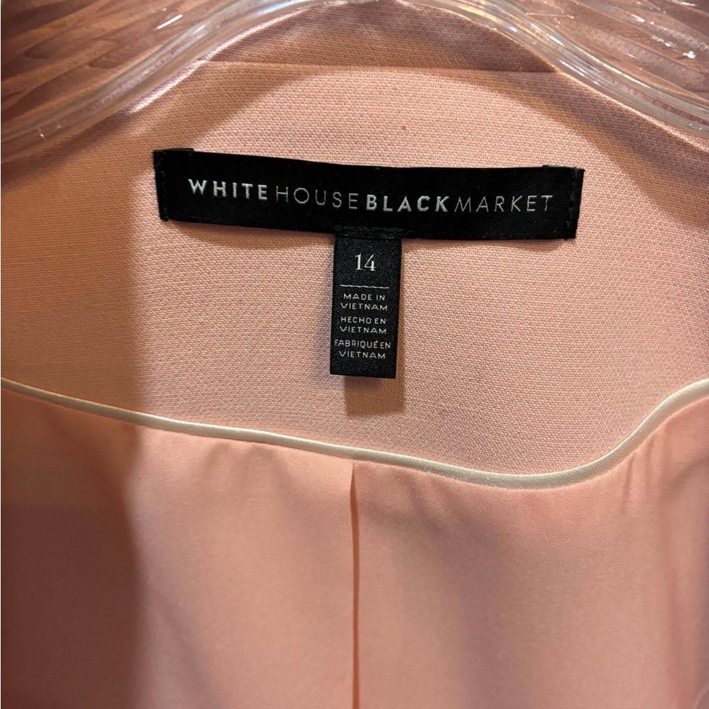 White House Black Market Blush Double-Breasted Blazer - Picture 9 of 10